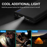 GETIHU Portable Charger, 13000 mAh Power Bank, 4.8A High-Speed 2 USB Ports Battery Pack External Battery with Flashlight, Compatible with iPhone Xs X 8 7 6s 6 Plus Samsung Note 9 S9 iPad Tablet etc.
