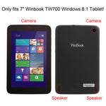 Fintie Winbook TW700 Tablet Case - Premium PU Leather Slim Fit Folio Stand Cover with Stylus Loop for Winbook TW700 7" Windows 8.1 Tablet, Black