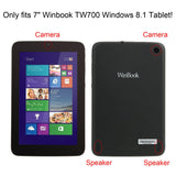Fintie Winbook TW700 Tablet Case - Premium PU Leather Slim Fit Folio Stand Cover with Stylus Loop for Winbook TW700 7" Windows 8.1 Tablet, Black