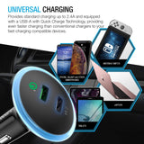 Quick Charge 2.0 Car Charger, Maxboost 30W USB Car Charger 2.4A with QC 2.0 MicroUSB Cable for Samsung Galaxy S9 S8 Plus/S7/S6/Edge/Note 5 8,HTC,LG G6 G5,Nexus 5X 6P, iPhone X 8 7 6 6S,iPad and More