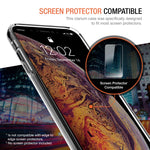 Trianium Clarium Case Designed for Apple iPhone Xs MAX Case (2018 6.5" Display ONLY) Reinforced Corner TPU Cushion and Hybrid Rigid Clear Back Plate Protection Covers [Enhanced Hand Grip] - Clear