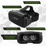 Tepoinn 3D VR Glasses Headset with Adjustable Lens and Strap for 4.0-5.7-Inch Smart Phones (018)