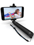 Premium 5-in-1 Bluetooth Selfie Stick for iPhone X XR XS 10 8 7 6 5, Samsung Galaxy S10 S9 S8 S7 S6 S5, Android - Selfie Sticks (Powered by USA Technology) Requires No Apps No Batteries No Downloads