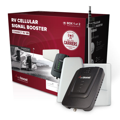 weBoost Connect RV 65 (471203) - Cell Phone Signal Booster for your Towable RV or Motorhome - Verizon, AT&T, T-Mobile, Sprint - Enhance Your Signal up to 32x.