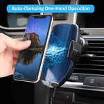 Wireless Car Charger Mount, 7.5W /10W Qi Fast Charging, Auto-Clamping Dashboard & Air Vent Phone Holder, Compatible Samsung Galaxy S10/S9/S9+/S8/S8+/S7/S6 Edge/Note 9/8 iPhone Xs Max/Xs/XR/X/8/8 Plus