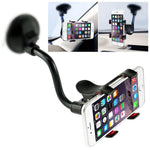 Car Phone Mount Windshield, Long Arm Clamp iVoler Universal Dashboard with Double Clip Strong Suction Cup Cell Phone Holder Compatible iPhone Xs XS Max X 7 8 Plus 6 Plus Galaxy S9 S8 S7 Plus Note 9