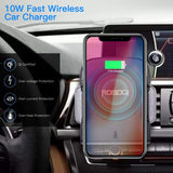 ROBOQI Automatic Wireless Car Charger, Qi-Certified Robotic Car Mount, Air Vent Phone Holder with Contact Sensor, Compatible with iPhone Xs/XS MAX/XR/X/8/8 + & Samsung Galaxy Note 9/S9/S8.