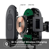 X-Doria Defense Helix Car Mount with RoboGrip, Wireless Car Charger, Air Vent Mounted, 10W Fast Charging for Apple iPhone, Galaxy, Google - Robotic arm with Sensor, one Hand Operation