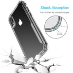 iPhone XR Case, Soft Shockproof Case Heavy Duty Protective Cover Shock Absorption Case,Reinforced Corners TPU Bumper Hard PC Back Cover for iPhone XR 6.1 inch (Crystal Clear)
