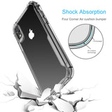 iPhone XR Case, Soft Shockproof Case Heavy Duty Protective Cover Shock Absorption Case,Reinforced Corners TPU Bumper Hard PC Back Cover for iPhone XR 6.1 inch (Crystal Clear)