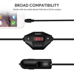 AUKEY FM Transmitter, Radio Adapter Car Kit with USB Car Charger, Compatible with iPhone 6 / 6 Plus / 6S / 6S Plus / Galaxy S8 / S8 Plus / S7 / S7 Edge