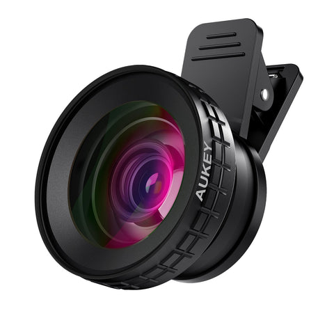 AUKEY Ora iPhone Camera Lens, 0.45x 140° Wide-Angle + 10x Macro Clip-On iPhone Lens for iPhone 8/7 / 6s / 6 Plus, Samsung, Other Android Smartphones