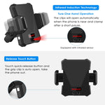 WiLEES Automatic Qi Wireless Car Charger Mount Infrared Induction Car Phone Holder for iPhone Xs Max X XR 8 Plus, Samsung Galaxy S9 S8 Plus Edge Note 9 Includes Dual Charger