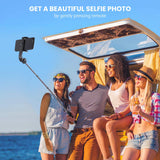 Selfie Stick Bluetooth, BlitzWolf 35 inch Super Long Extendable Selfie Stick with Wireless Remote and Tripod for iPhone Xs MAX/XR/XS/X/iPhone 8/8 Plus/iPhone 6/Galaxy S9/S9 Plus/Note 8/S8/S8 Plus/More