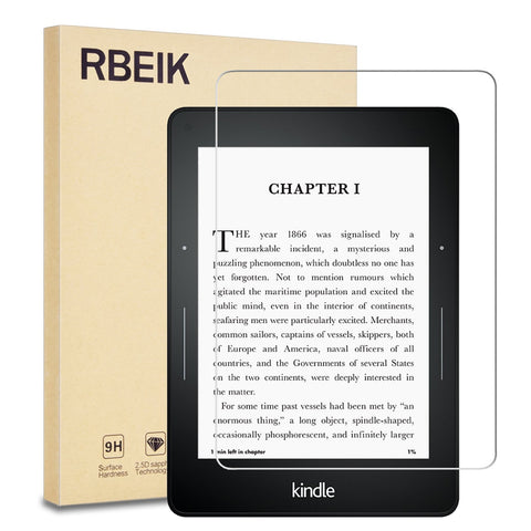 RBEIK Kindle Voyage Screen Protector Glass - 9H Hardness Tempered Glass Screen Protector for Amazon Kindle Voyage 2014 Release eReader with [Scratch Resistant] [Bubble Free Installation]