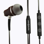 Symphonized NRG 3.0 Earbuds Headphones, Wood In-ear Noise-isolating Earphones, Balanced Bass Driven Sound with Mic & Volume Control (Black Night & Hazy Gray)