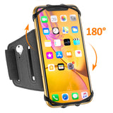 Matone Phone Armband, 180° Rotatable Phone Holder for Running, Compatible with iPhone XR/XS Max/X/8 Plus/7, Samsung Galaxy S10 Plus/S10/S10e/S9, Universal Highly Adjustable Running Arm Band