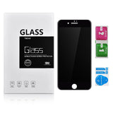 TECHO Privacy Screen Protector for iPhone 8 Plus 7 Plus, Anti Spy 9H Tempered Glass, Edge to Edge Full Cover Screen Protector [Anti-Fingerprint] [Full Coverage] (Black)