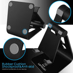 Adjustable Cell Phone Stand, Lamicall Phone Stand : [UPDATE VERSION] Cradle, Dock, Holder Compatible with iPhone Xs XR 8 X 7 6 6s Plus SE 5 5s 5c charging, Accessories Desk, Android Smartphone - Black