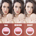 Meifigno Selfie Phone Camera Ring Light with [Rechargeable] 36 LED Light, 3-Level Adjustable Brightness On-Video Lights Clips On Night Makeup Light Compatible for iPhone Samsung Photography (Pink)