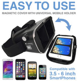 Virtual Reality Headset 3D VR Glasses by Voxkin – High Definition Optical Lens, Fully Adjustable Strap, Focal and Object Distance – Perfect VR Headset for iPhone, Samsung and any Phones 3.5" to 6"