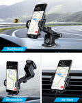 andobil Car Phone Mount, Hands-Free Phone Holder for Car Dashboard Air Vent Windshield, Super Strong Suction Cup, Compatible for iPhone X/XS/XR/8 Plus/8/7 Plus/7/6s, Samsung Galaxy S10/S9/S8, etc.