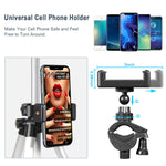 Selfie Ring Light with Tripod Stand for Live Stream - GLCON LED Ring Light with Cell Phone Holder for iPhone Samsung Android - Dimmable Makeup Light with 3 Light Mode + 10 Level Brightness for YouTube