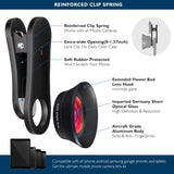 Cell Phone Camera Lens Kit，GLHMOGM 15X Macro and 0.45X Wide Angle Phone Lens Kit with LED Light and Travel Case,iPhone Camera Lens for iPhone X/XS/8/7/6 Plus, Samsung, Pixel and More
