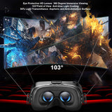 GEARSONE Virtual Reality VR Headset, Eye Protected HD 3D VR Goggles with Remote Controller Compatible with iPhone Xs XR X 8 7 6 6s Plus, Samsung Galaxy S10 S9 S8 S7 S6 Plus/Edge Note 8 9