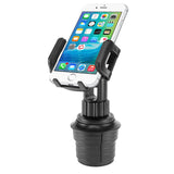 Cellet PH600 Car Cup Holder Mount, Adjustable Smart Phone Cradle for iPhone Xr/Xs/Xc/X/8/8 Plus, Samsung Note 9/8/5 Galaxy S9/S9+/S8/S8 Plus/S7  LG Q7+/Stylo 4/3/2/V35 ThinQ/Q6/G7 ThinQ/Aristo 2 Plus