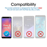 amFilm Glass Screen Protector for Google Pixel 3 (3 Pack) Tempered Glass Screen Protector (2018)
