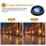 Cell Phone Camera Lens Kit, OUNUO 6 in 1 Kit 12X Zoom Telephoto Lens + 235° Fisheye Lens + 0.62X Wide Angle Lens + 20X Macro Lens + Professional CPL Lens + Starburst Lens + Phone Holder & Tripod
