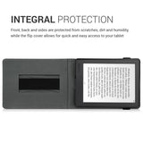kwmobile Cover for Kobo Aura H2O Edition 2 - PU Leather e-Reader Case with Built-in Hand Strap and Stand - Black