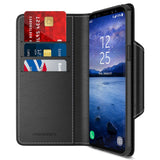 Maxboost Galaxy S9 Plus Wallet Case mWallet [Folio Cover][Stand Feature] Premium Samsung Galaxy S9 Plus Credit Card Flip Case [Black] Protective PU Leather with Card Slot+Side Pocket Magnetic Closure