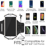 VUP Running Armband for iPhone X/ iPhone 8 Plus/ 8/ 7 Plus/ 6 Plus/ 6, Galaxy S8/ S8 Plus/ S7 Edge, Note 8 5, Google Pixel, 180° Rotatable with Key Holder Phone Armband for Hiking Biking Walking