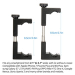 Universal Metal Phone Tripod Mount - Ulanzi Aluminum Metal Smart Phone Tripod Clip Holder Adapter Climp for Apple iPhone 7 Plus Sumsang Galaxy S7 J7 Edge 7 Android Smartphones for Joby GorillaPod