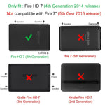 Fintie Folio Case for Fire HD 7 Tablet (2014 Oct Release) - Slim Fit Leather Standing Protective Cover with Auto Sleep/Wake Feature (Will Only Fit Fire HD 7 4th Generation 2014 Model), Black