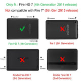 Fintie Folio Case for Fire HD 7 Tablet (2014 Oct Release) - Slim Fit Leather Standing Protective Cover with Auto Sleep/Wake Feature (Will Only Fit Fire HD 7 4th Generation 2014 Model), Black