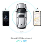 AGPTEK Bluetooth Visor Speakerphone with Siri & Google Assistant Support 2 Cell Phones Bluetooth Connection for Android & iOS (T826, Black)