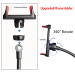 Selfie Ring Light with Cell Phone Holder Stand for Live Stream/Makeup, UBeesize LED Camera Lighting [3-Light Mode] [10-Level Brightness] with Flexible Arms Compatible with iPhone 8 7 6 Plus X Android