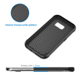 JETech Case for Samsung Galaxy S7 Protective Cover with Shock-Absorption and Carbon Fiber Design (Black)