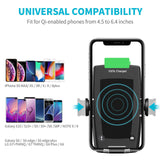 Wireless Car Charger Mount, Gixvdcu 10W Qi Fast Charging Auto-Clamping Car Mount with Air Vent Phone Holder Compatible for iPhone Xs Max/XS/XR/X/8/8 Plus, Samsung Galaxy S10/ S10+/S9/S9+/S8/S8+/Note9