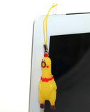 Lucore Mini 2" Squawking Chicken Phone Charm - 2 Pcs
