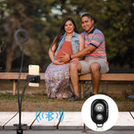 Antfire Selfie Ring Light - Cell Phone Holder Stand Including Selfie Remote Shutter for Live Stream,Makeup,LED Camera Light with Flexible Arms for Smart-Phone,Android,iPhone