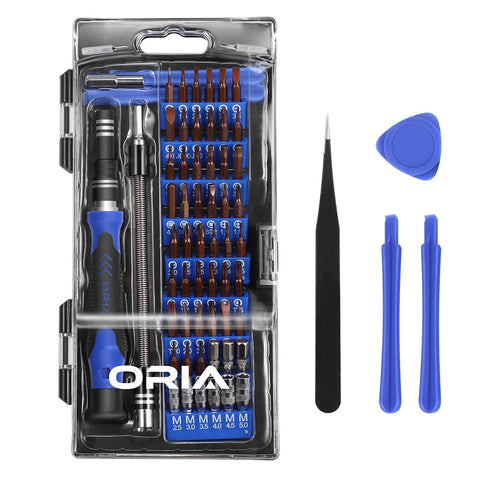 ORIA Screwdriver Set, 64 in 1 Precision Screwdriver Kit with 56 Bits, Magnetic Driver Kit, Professional Repair Tool Kit, Flexible Shaft, for iPhone 8, 8 Plus/ Smartphone/ Game Console/ Tablet/ PC, etc