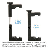 Ulanzi ST-02S Newest Aluminum Phone Tripod Mount w Cold Shoe Mount, Support Vertical and Horizontal, Universal Metal Adjustable Clamp for iPhone XS Xs Max X 8 7 Plus Samsung Huawei Android Smartphones
