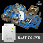 300Mbps WiFi Range Extender Signal Booster Wireless Repeater with Ethernet Port WPS Function Plug and Play, 2 in 1 Repeater/Access Point Mode, Build-in Antennas with High Speed, Work with Any Router