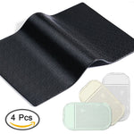 AFUNTA 4 PCS Anti-Slip Car Dash Sticky Pads, 2 Size Heat Resistant Non-Slip Mats, Dashboard Cell Phone Mount Holder Mats, Reusable after Washing off Dust
