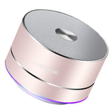 A2 LENRUE Portable Wireless Bluetooth Speaker with Built-in-Mic,Handsfree Call,AUX Line,TF Card,HD Sound and Bass for iPhone Ipad Android Smartphone and More(Rose Gold)