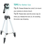 DIGIANT 50 Inch Aluminum Camera Phone Tripod+ Universal Tripod Smartphone Mount for Apple, iPhone Samsung and Other Brands Smartphones+Carrying Bag